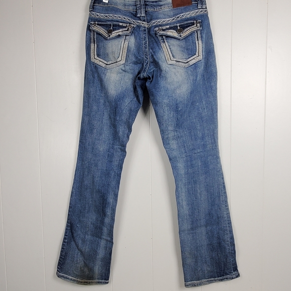 Maurices bootcut contrasting stitching jeans size 5 / 6 - Picture 4 of 15